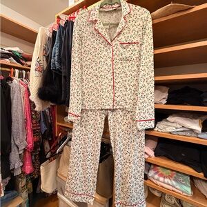 Rachel Zoe White and Red Holly Pajama Set